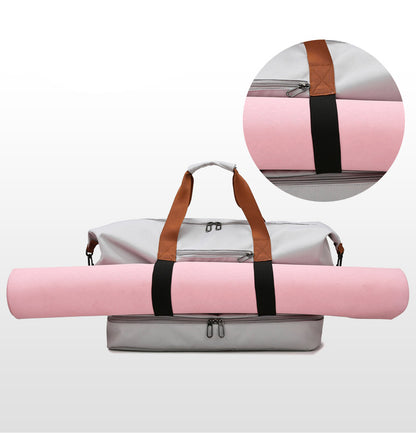 Travel Duffel Bag Oxford Tote Bag Sport Gym Bag Swimming Bag with Shoe Pouch&Wet Pocket
