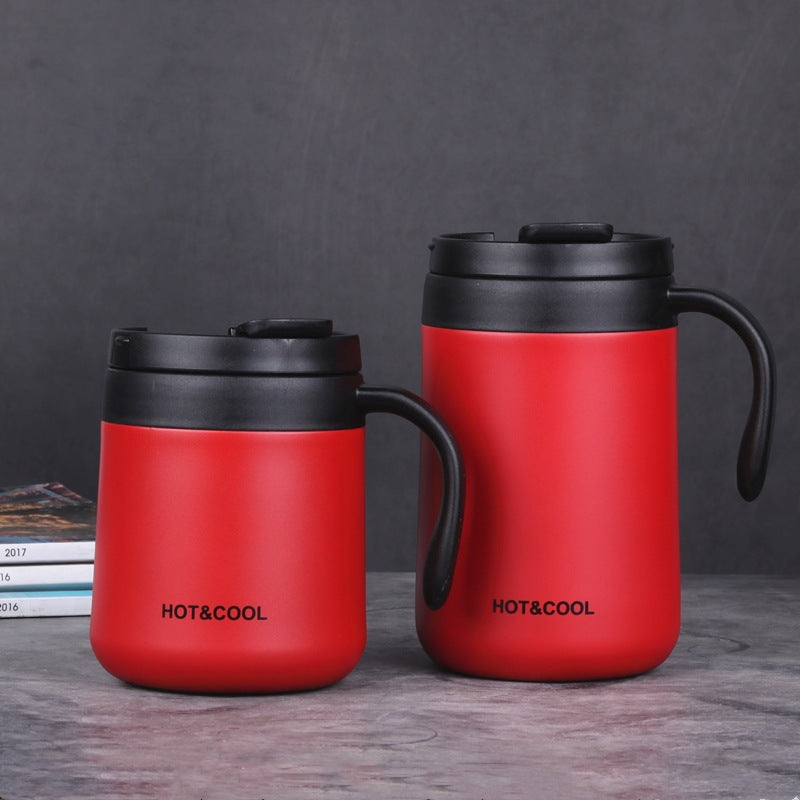 16.9oz/500ML 304 Stainless Steel Tumbler Insulated Vaccum Cup Mug With Flip Lid For Home Office