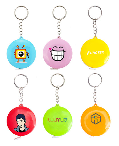 Round Shape Handhold Tape Measure W/Keychain