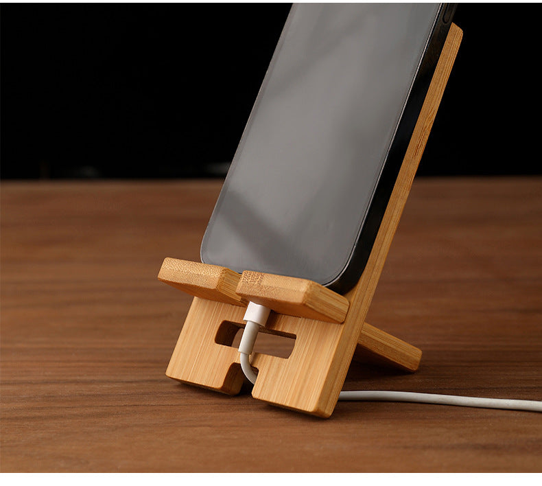 Wood Cell Phone Stand For Desk Phone Holder Tablet Display Stand (Medium Size)