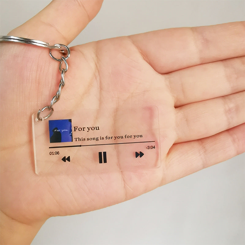 Square Shaped Acrylic Keychain - One Side Printing