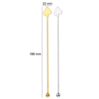 7.7 L Stainless Steel Poker Spade Top Cocktail Stirrers