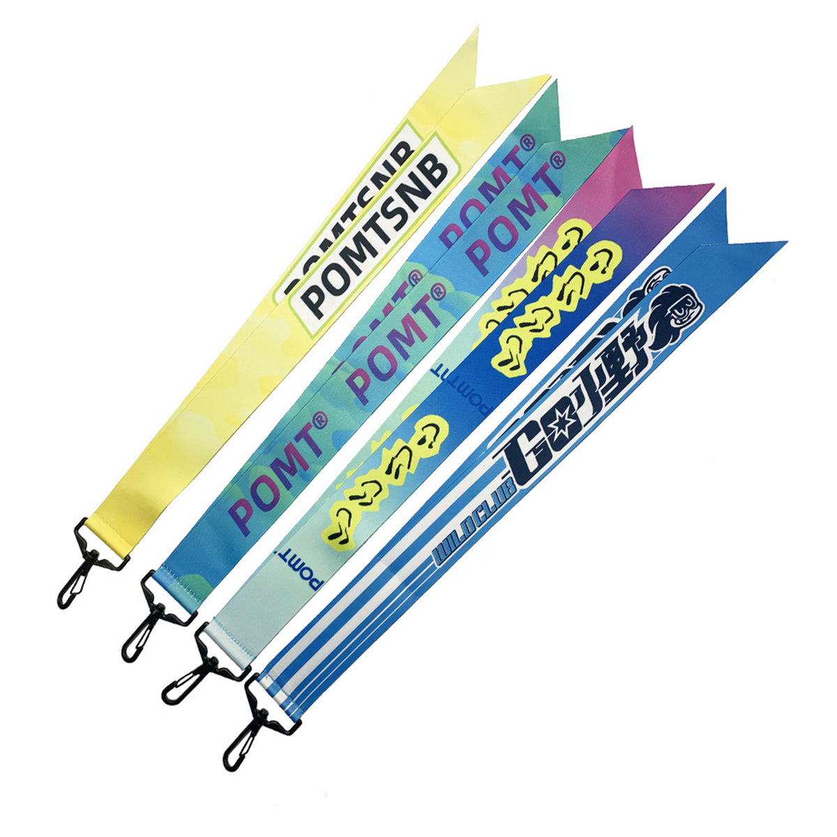 Custom 1.5"W x 15.8"L Polyester Backpack Tags Bicycle Pendant