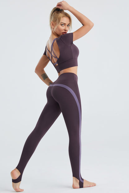 Women's Yoga Sports Bra Strappy Bralette Bra Running Vest Athletic Shirt