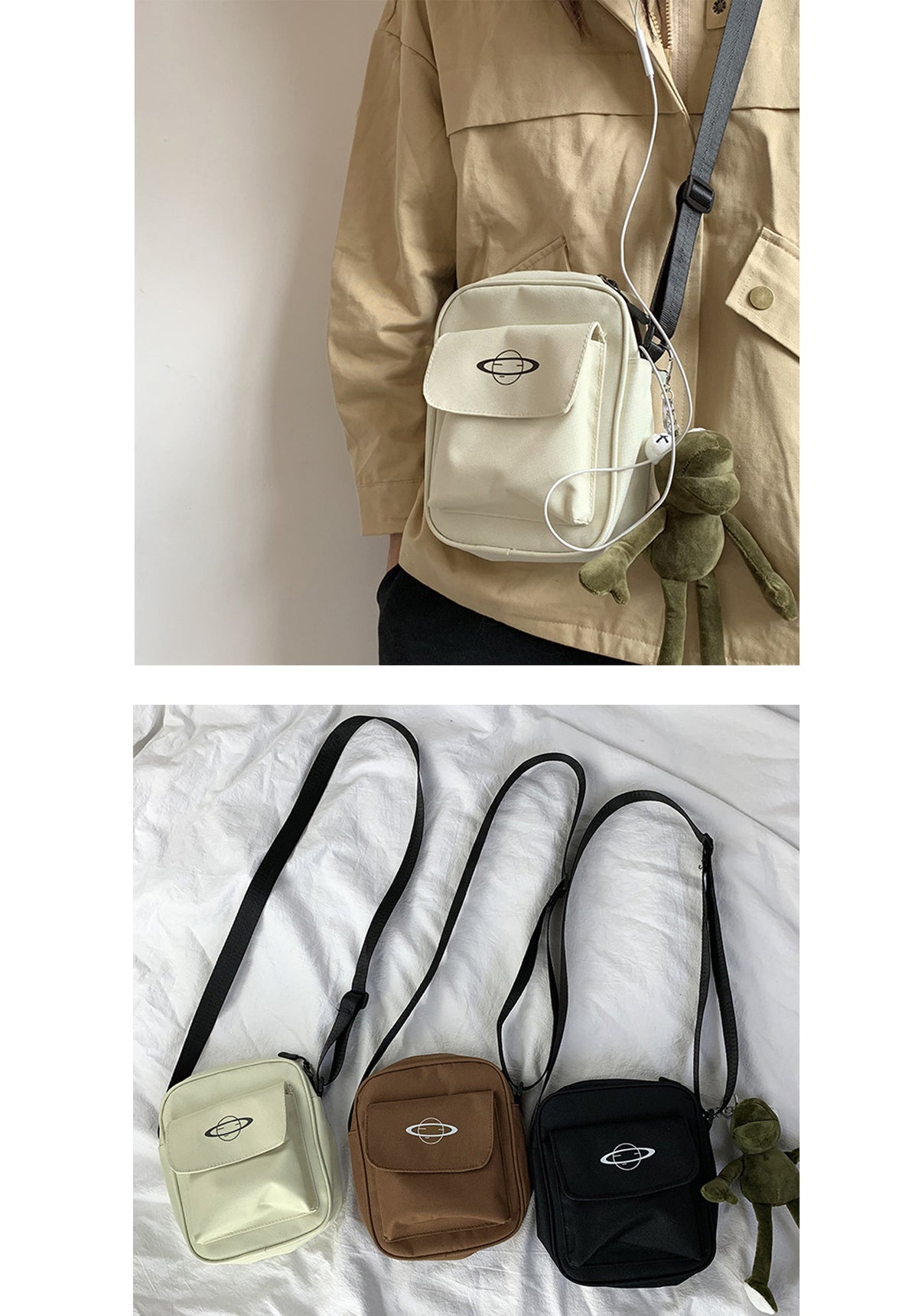 Oxford Mini Crossbody Bag Single Shoulder Bag Daily Cell Phone Purse Bag Stadium Approved Bag