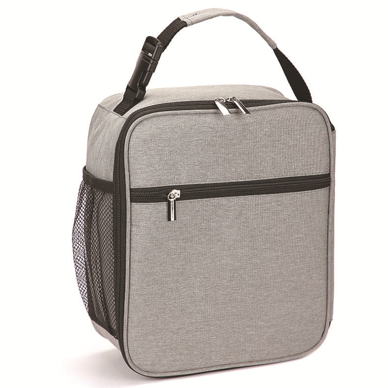 Large Capacity Oxford Lunch Tote With One Side Mesh Pocket