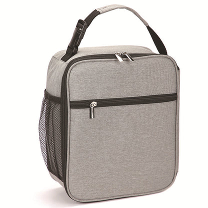 Large Capacity Oxford Lunch Tote With One Side Mesh Pocket