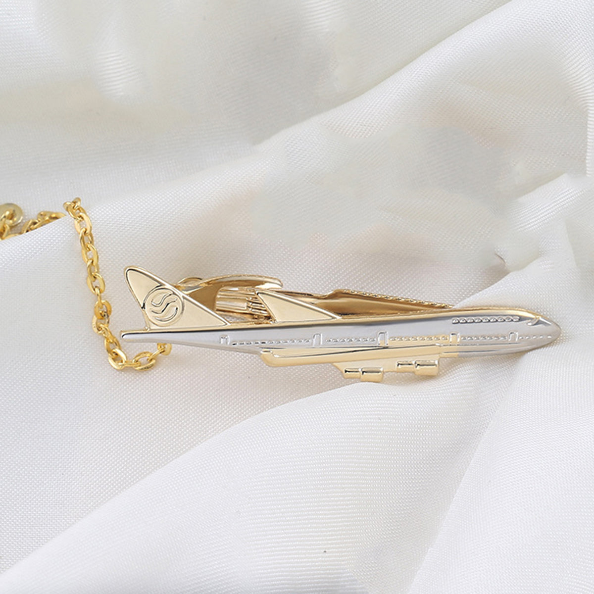 Metal Plane Shape Tie Clip for Men