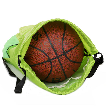 19 x 13.8" Drawstring Backpack, Waterproof Sports Gym Bag with Side Pocket