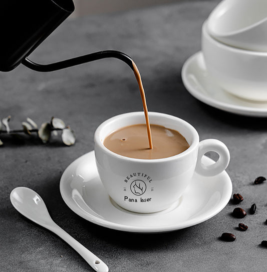 2.5 oz Pure White Ceramic Espresso Cups