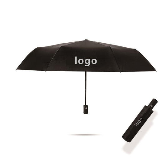 Automatic 8-Rib Black Coated Umbrella