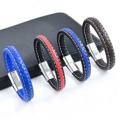 PU Fashion Woven Bracelet for Man