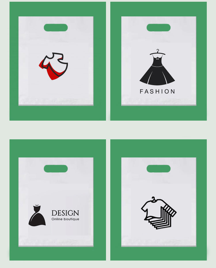 11.8"x11.8" 2.4mil Merchandise Bag W/ Die Cut Handle for Boutique Bag Shopping Clothes Packaging Bag