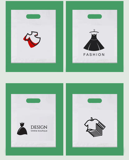 11.8"x11.8" 2.4mil Merchandise Bag W/ Die Cut Handle for Boutique Bag Shopping Clothes Packaging Bag