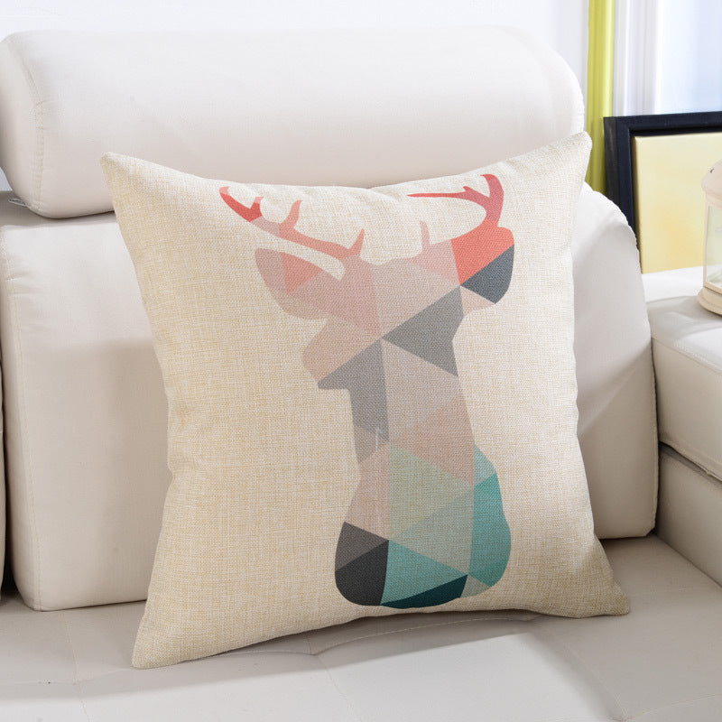 Full Printed 15.8 x 15.8" Premium Square Linen Throw Pillowcase With Hidden Zipper
