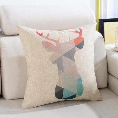 Full Printed 15.8 x 15.8" Premium Square Linen Throw Pillowcase With Hidden Zipper