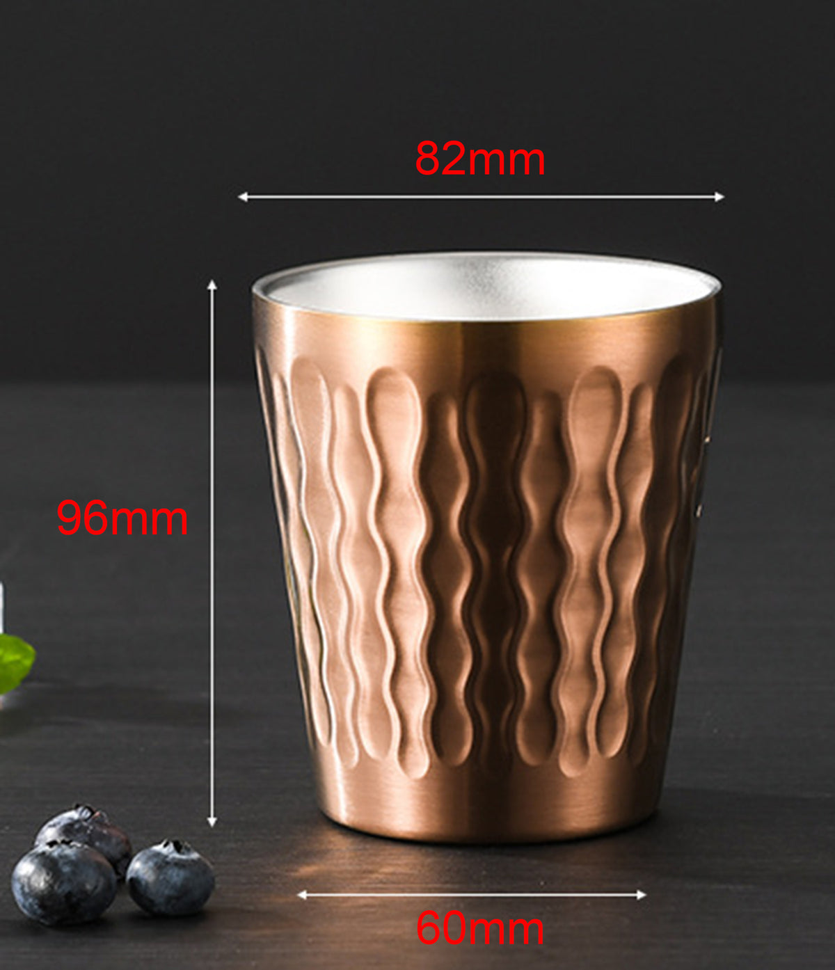 10oz Stainless Steel Double Wall Malleolar Stria Drinking Cup