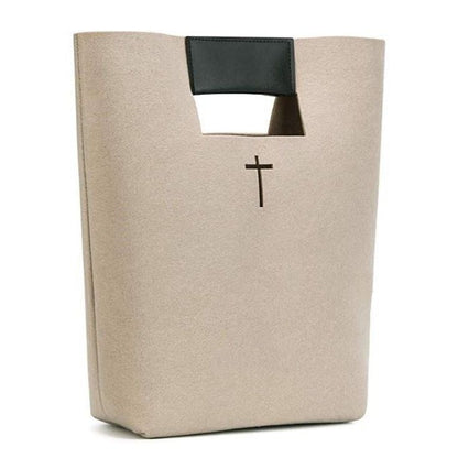 Rectangle Felt Tote Bag Shopping Bag W/Handler