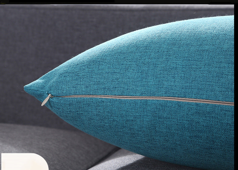 15.8 x 15.8" Premium Square Linen Throw Pillowcase With Hidden Zipper
