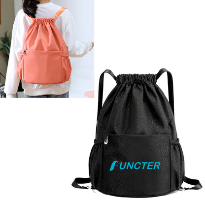 Waterproof Oxford Drawstring Backpack Sports Yoga Sackpack-Size S