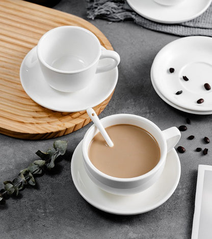 2.5 oz Pure White Ceramic Espresso Cups