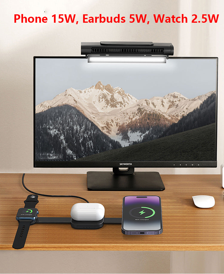 3" 1 Foldable Magnetic Wireless Charger Wireless Charging Pad For Multiple Device-Full color Print