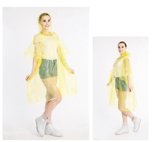 Portable Disposable Emergency Raincoats Waterproof Rain Poncho in A Ball For Traveling Camping