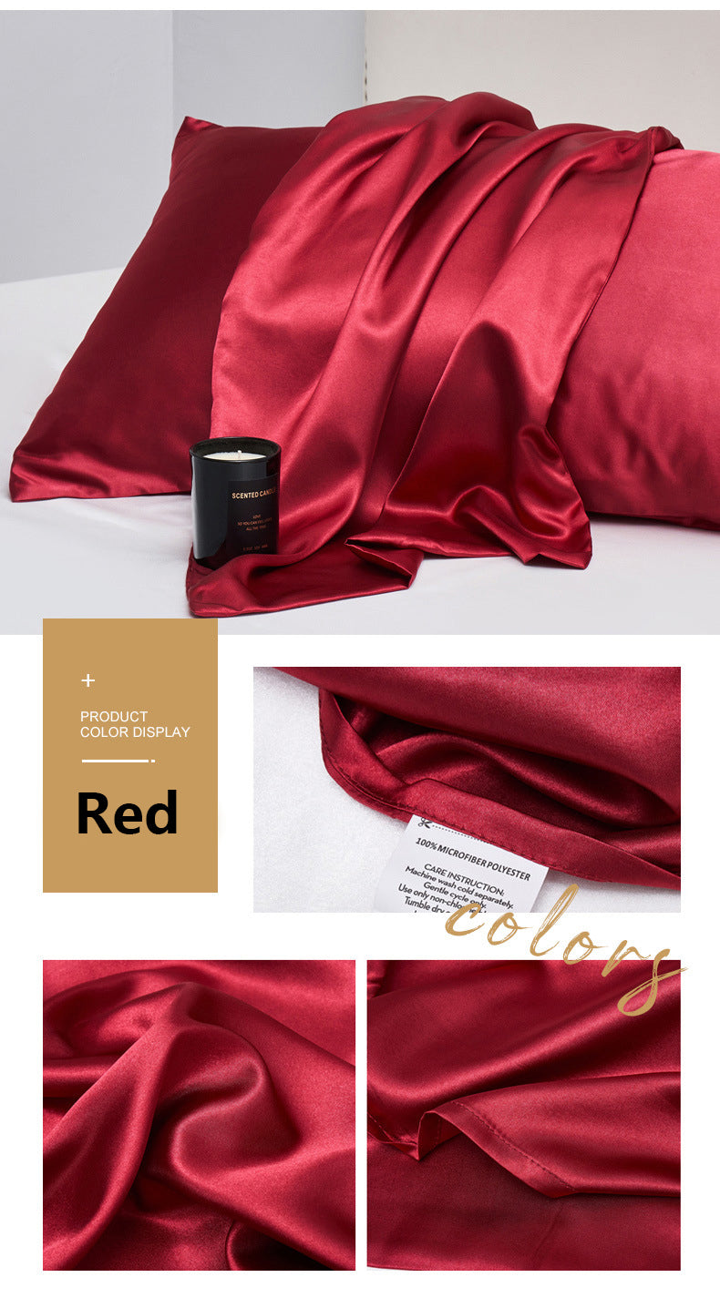 20 x 54" Premium Square Satin Silk Throw Pillowcase Body Size Pillow Cover - Envelope Closure