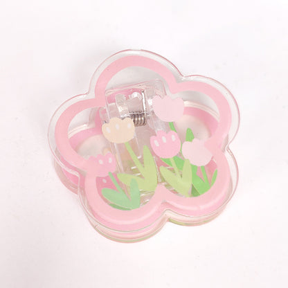 Acrylic Paper Photo Album Memo Clip Bag Binder Sealing Clips Food Bag Clamp -Two Sides Printing