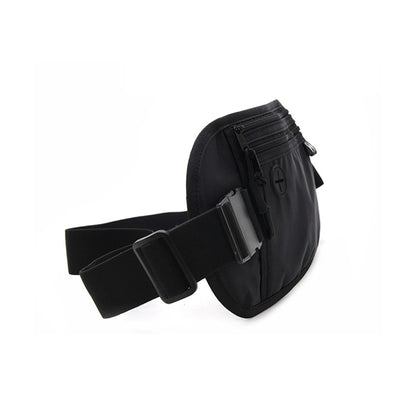 Lightweight Waterproof Waist Pouch Slim Belt Bag with 2 Pockets Waistband Bag Fanny Pack