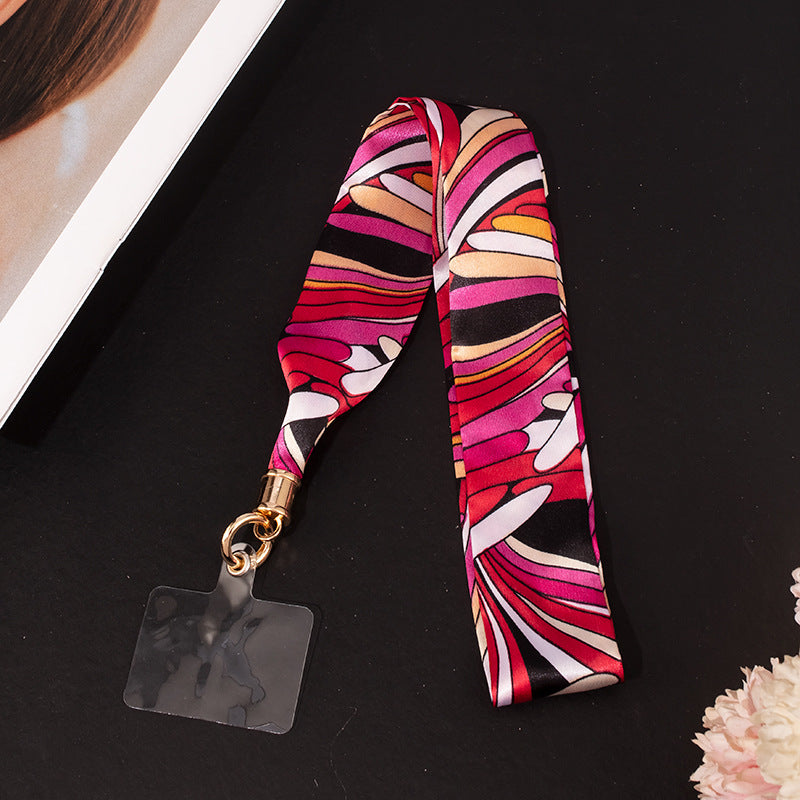 2" Full Custom Silk Feeling Satin Phone Lanyard Badge Lanyard Neck Strap w/Lanyard Pad Compatible #6