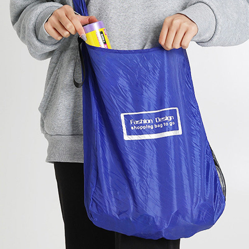 Foldable Reusable Shopping Bag With Storage Case And Lock Large Capacity Roll Up