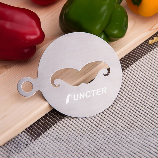 430 Stainless Steel Material Beards Shaped Coffee Latte Mold DIY Coffee