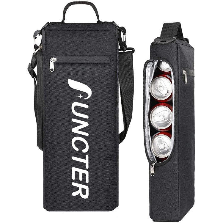Wine Cooler Tote, Insulated Carrier With Shoulder Strap For Travel & Picnic