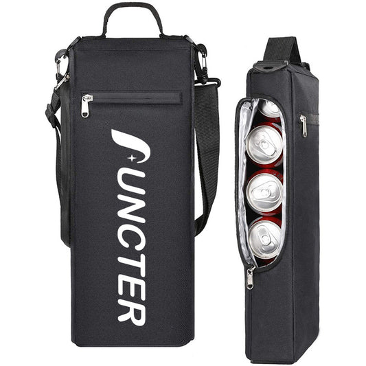 Wine Cooler Tote, Insulated Carrier With Shoulder Strap For Travel & Picnic