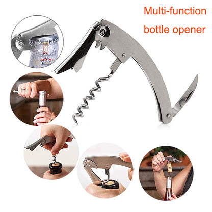 5 Pcs Bamboo Wine Opener Accessory Set w/ Bamboo Box