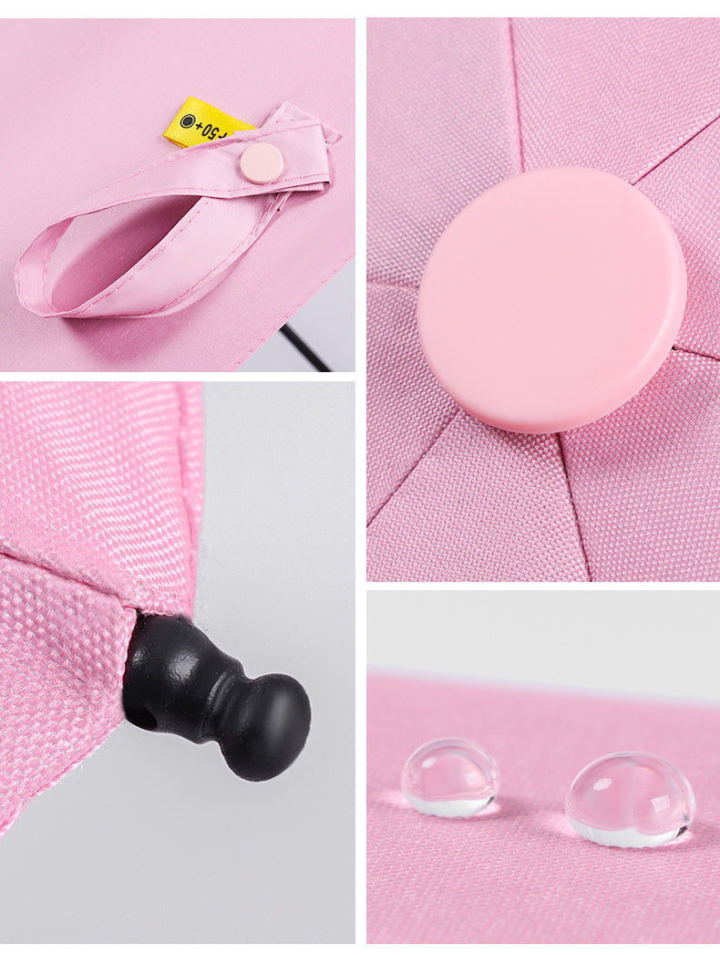 5 Fold Travel Lightweight Portable Pocket Mini Capsule Umbrella Manual Open 6 Panels Umbrella