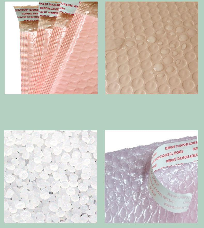 7.1 x 9.1" Pink Poly Bubble Mailer Self Seal Padded Envelopes for Shipping/ Packaging/ Mailing