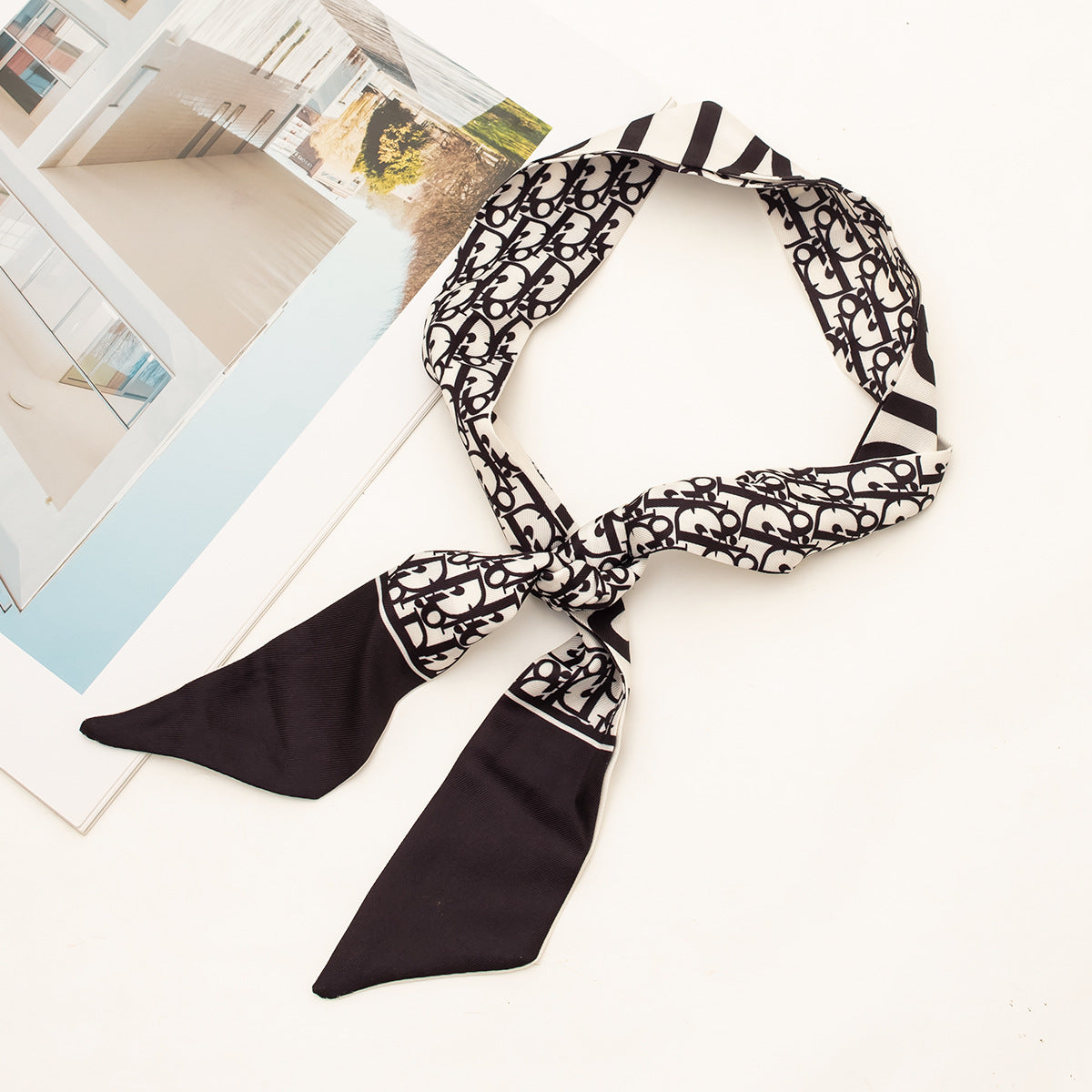 35" x 2" Full Custom Leopard Neckerchief Long Hair Ribbon Neck Scarf Handbag Wrap Neck Tie #29