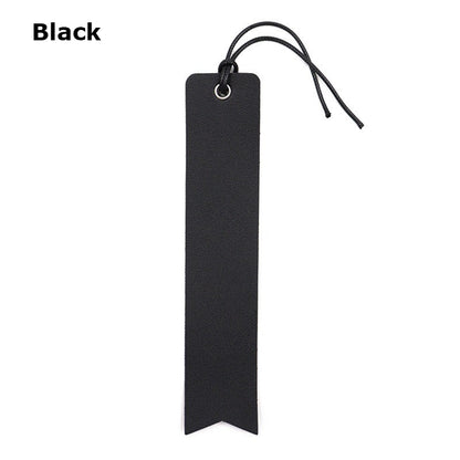 PU Leather Bookmark Classic Stitched Bookmark Page Markers Reading Gifts W/ Wax Rope