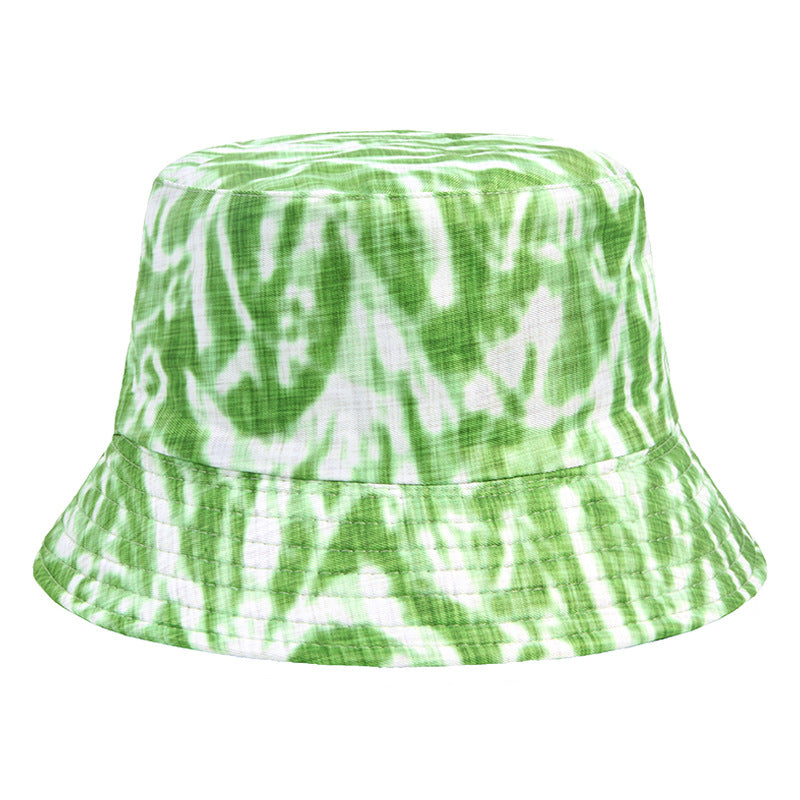 #26 Geometric Tie-dye Pattern Basin Cap Bucket Hat