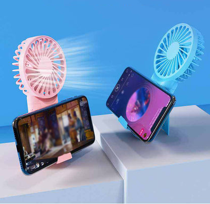 Mini Fan USB Rechargeable Portable Fan with Phone Stand