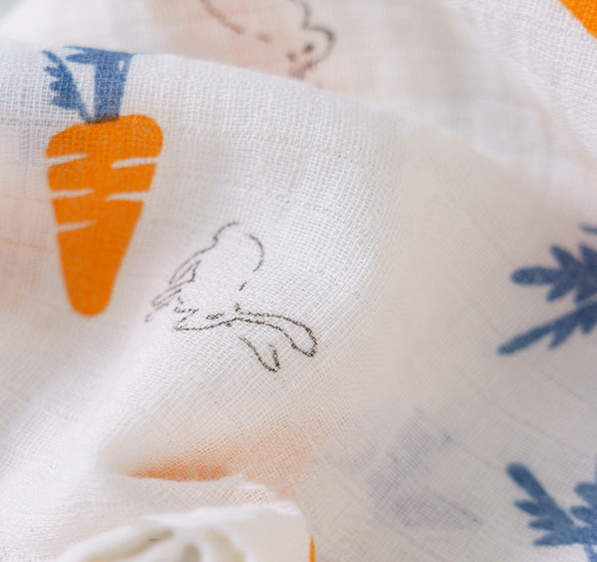 Full Color Imprint Premium Muslin Baby Wrap Swaddle Blanket
