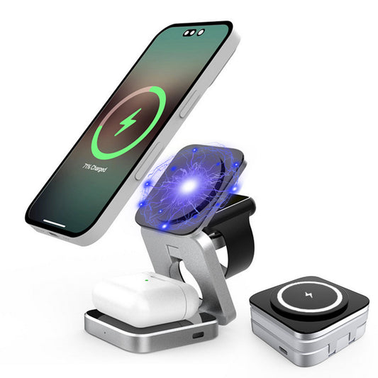 3 In 1 Adjustable Magnetic Wireless Charger Stand