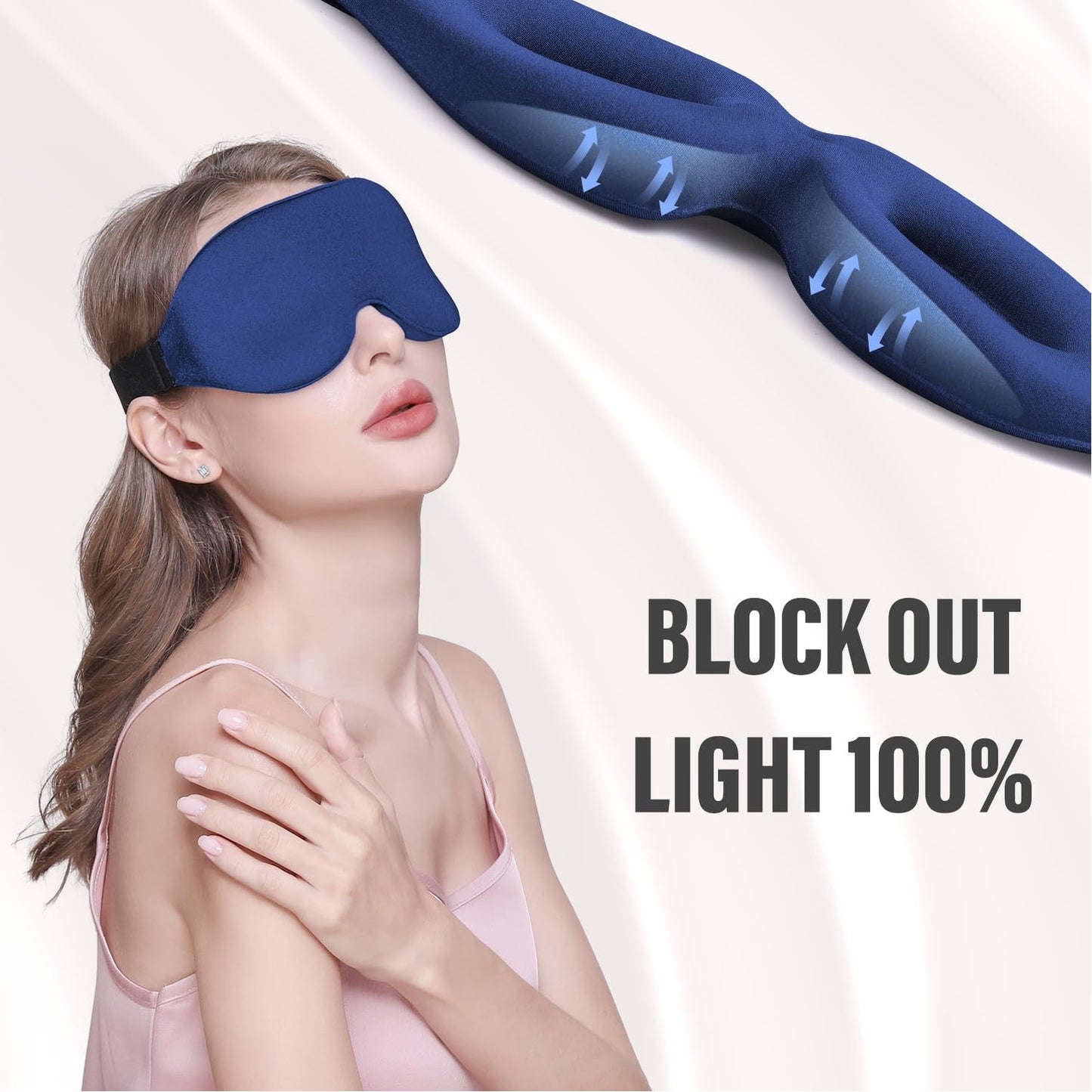 3D Weighted Eye Mask Blocking Lights Sleeping Mask