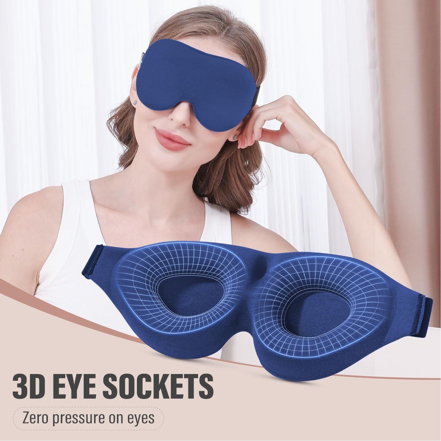 3D Weighted Eye Mask Blocking Lights Sleeping Mask