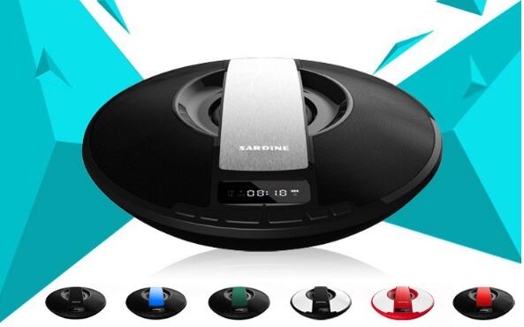 UFO Shaped Wireless Speaker w/Alarm Clock