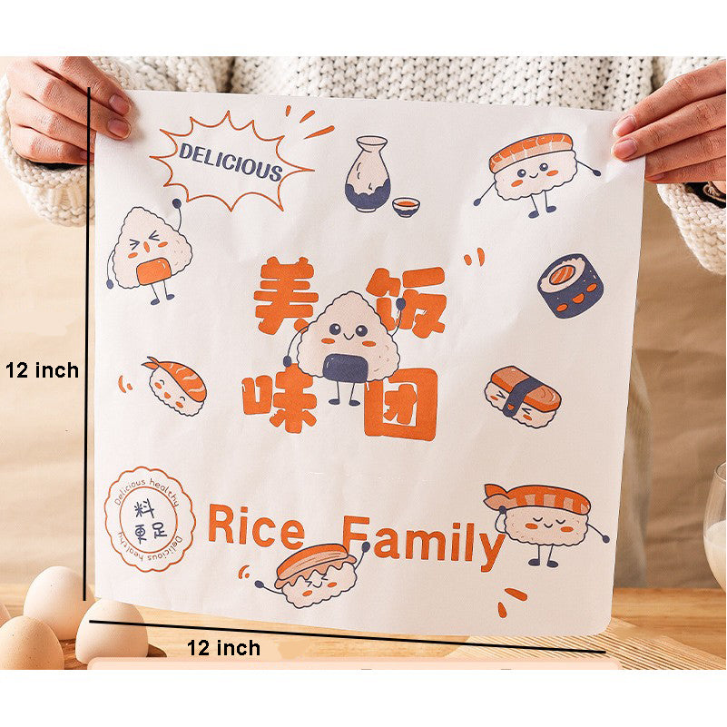12" x 12" Greaseproof Paper Food Sheets