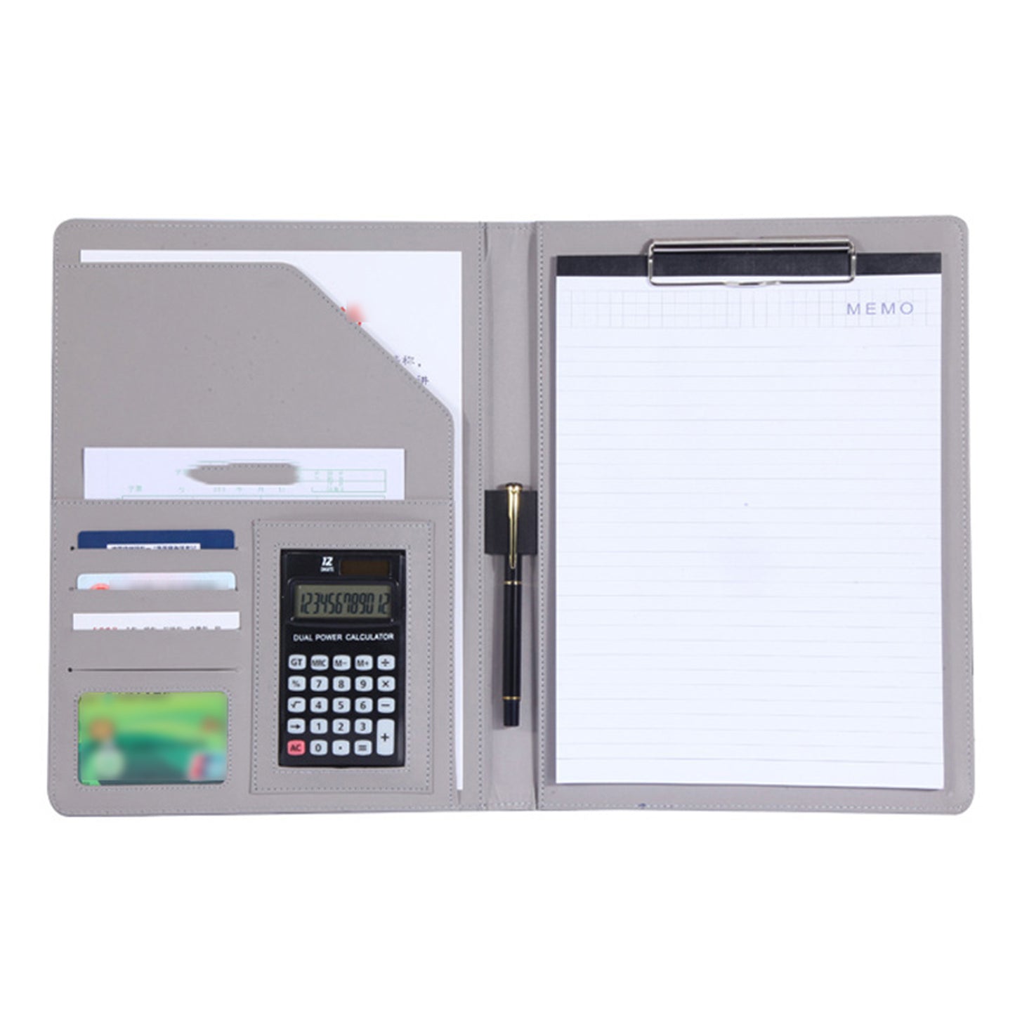 PU Leather Binder, Portfolios Padfolio Binder, Multi functional Business Folder