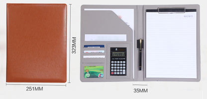 PU Leather Binder, Portfolios Padfolio Binder, Multi functional Business Folder